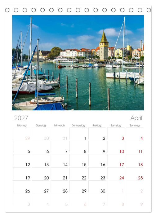 Ansichten vom Bodensee (CALVENDO Tischplaner A5H 2027)