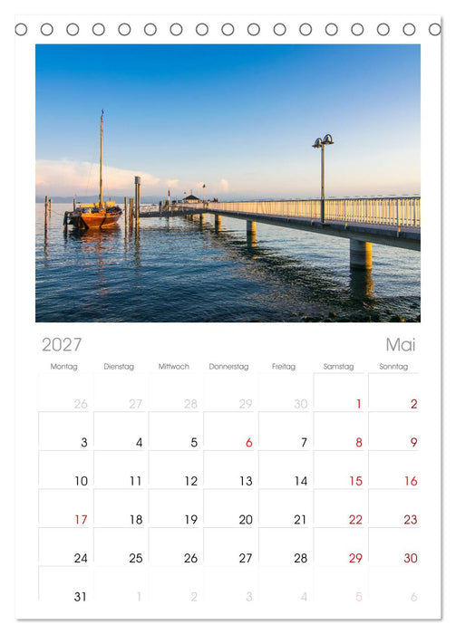 Ansichten vom Bodensee (CALVENDO Tischplaner A5H 2027)