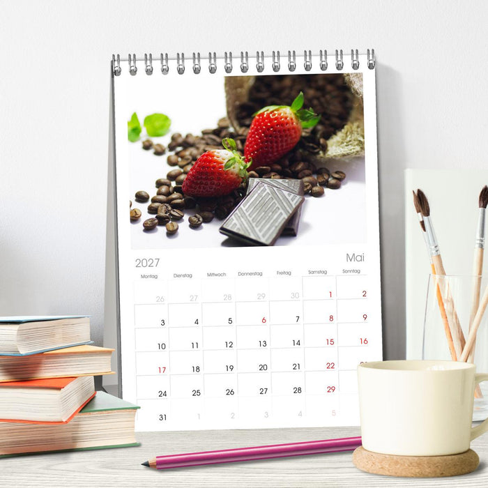 Kaffee-Pause Terminkalender (CALVENDO Tischplaner A5H 2027)