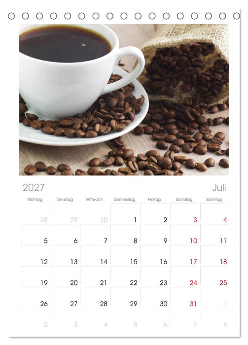Kaffee-Pause Terminkalender (CALVENDO Tischplaner A5H 2027)