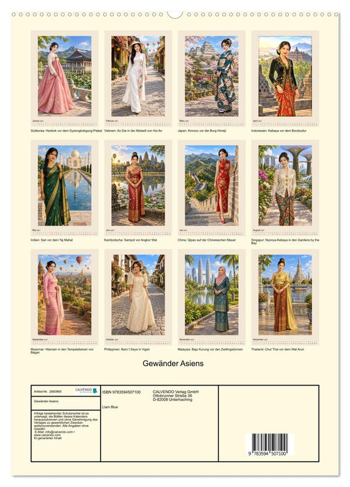 Gewänder Asiens (CALVENDO Premium Wandkalender 2027)