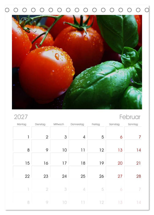 Pasta Kreationen (CALVENDO Tischplaner A5H 2027)