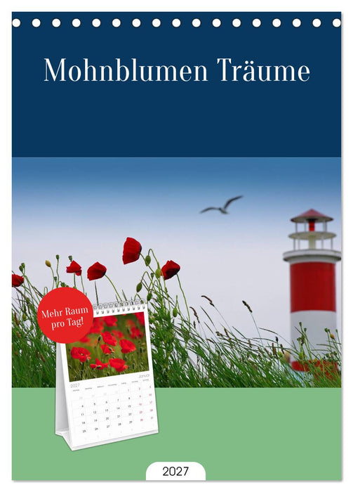 Mohnblumen Träume (CALVENDO Tischplaner A5H 2027)