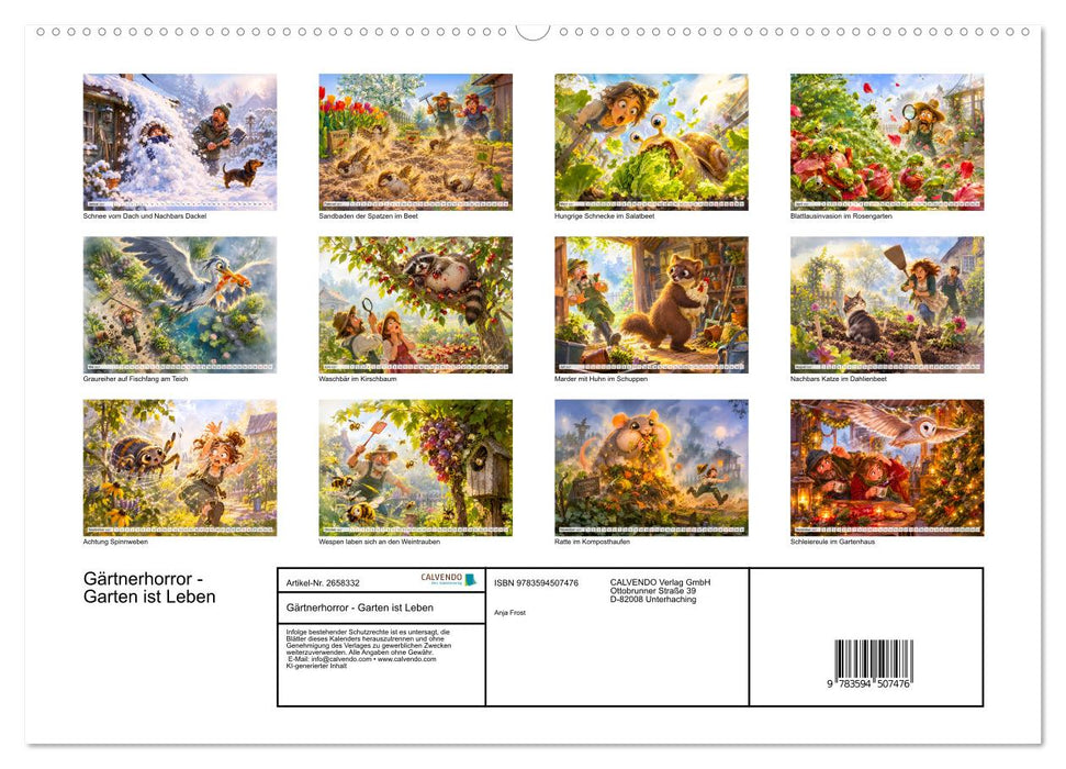 Gärtnerhorror - Garten ist Leben (CALVENDO Premium Wandkalender 2027)