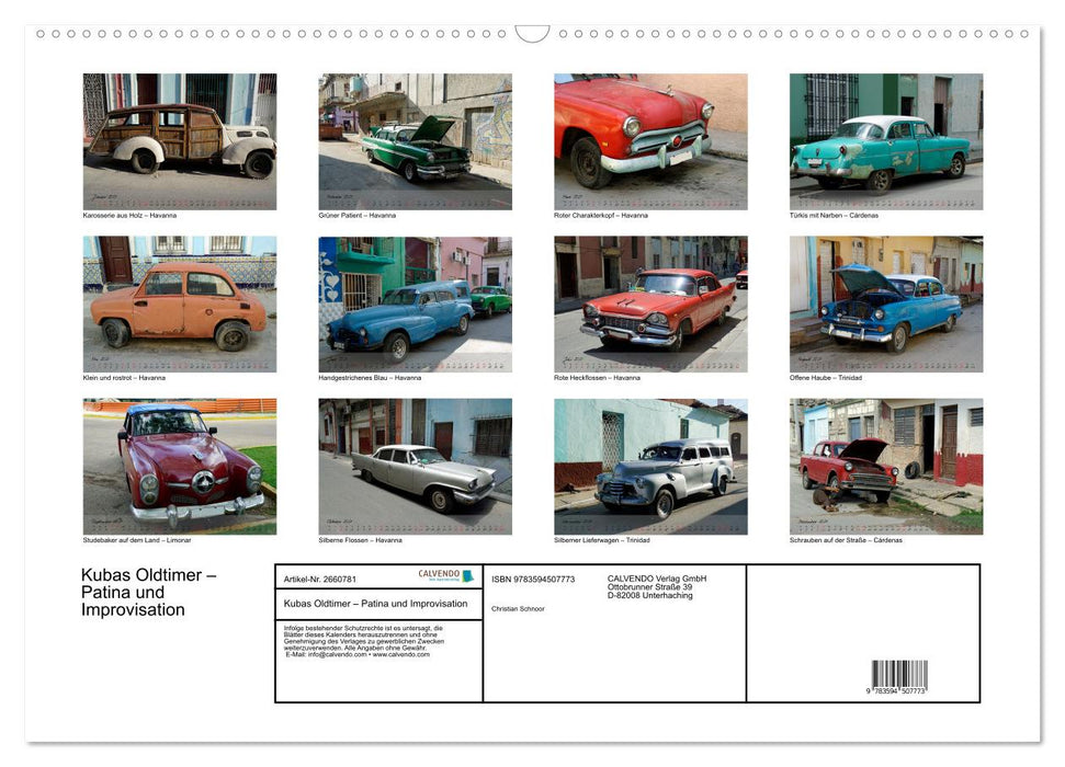 Kubas Oldtimer – Patina und Improvisation (CALVENDO Wandkalender 2027)