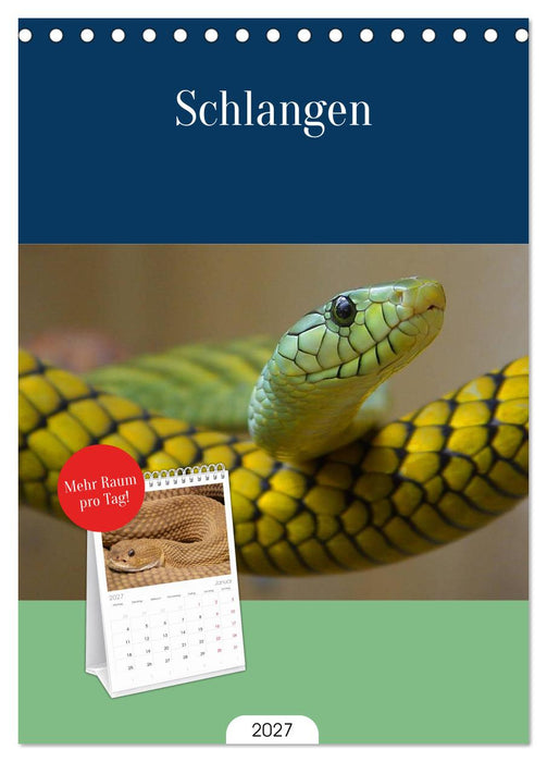 Schlangen (CALVENDO Tischplaner A5H 2027)