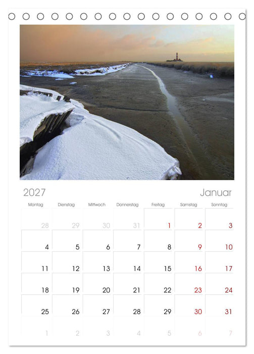 St. Peter-Ording (CALVENDO Tischplaner A5H 2027)