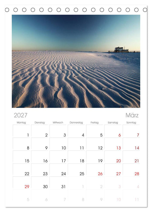 St. Peter-Ording (CALVENDO Tischplaner A5H 2027)