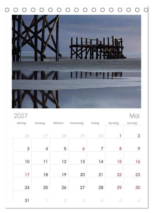 St. Peter-Ording (CALVENDO Tischplaner A5H 2027)