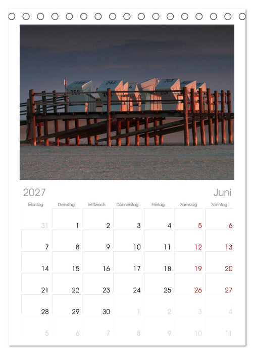 St. Peter-Ording (CALVENDO Tischplaner A5H 2027)