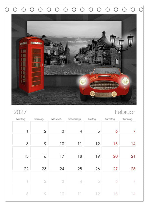 Oldtimer auf Reisen (CALVENDO Tischplaner A5H 2027)