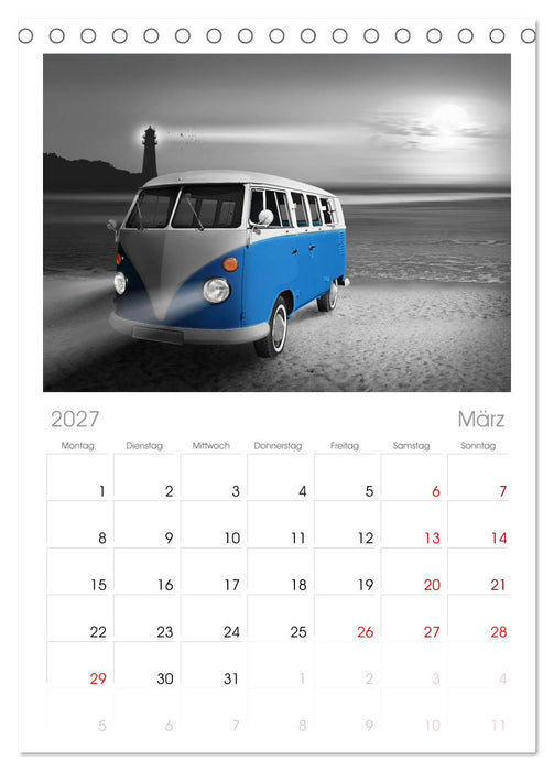 Oldtimer auf Reisen (CALVENDO Tischplaner A5H 2027)