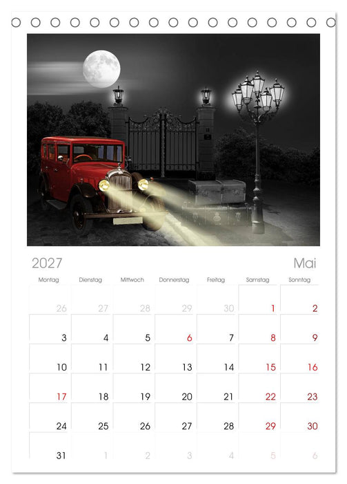 Oldtimer auf Reisen (CALVENDO Tischplaner A5H 2027)
