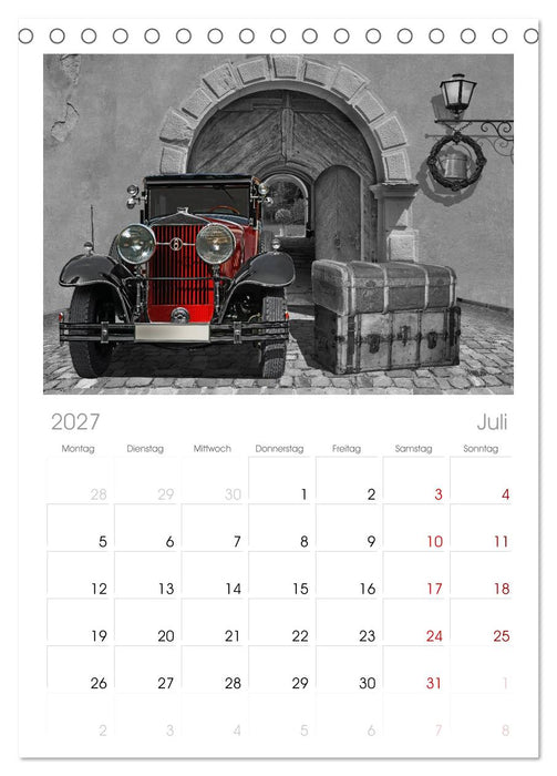 Oldtimer auf Reisen (CALVENDO Tischplaner A5H 2027)