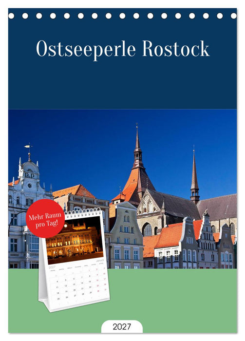 Ostseeperle Rostock (CALVENDO Tischplaner A5H 2027)