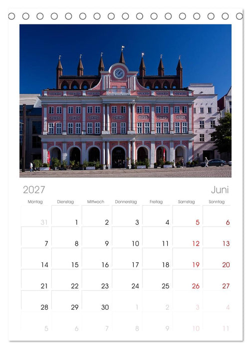 Ostseeperle Rostock (CALVENDO Tischplaner A5H 2027)