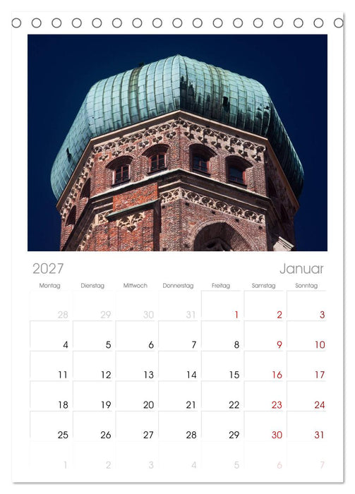 München - Die Schöne (CALVENDO Tischplaner A5H 2027)