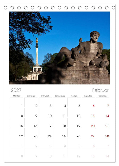 München - Die Schöne (CALVENDO Tischplaner A5H 2027)