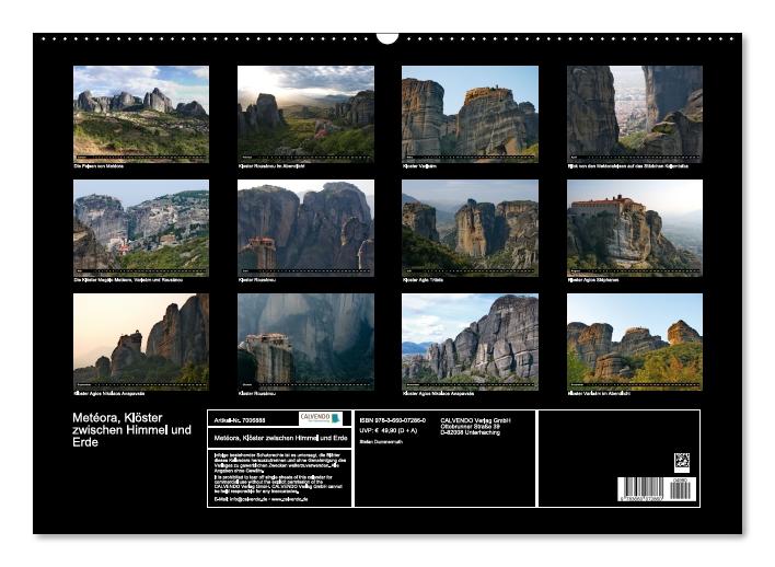 Metéora, Klöster zwischen Himmel und Erde (Wandkalender immerwährend DIN A2 quer) (CALVENDO Wandkalender 2013)