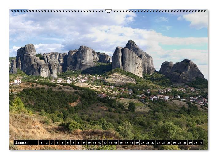 Metéora, Klöster zwischen Himmel und Erde (Wandkalender immerwährend DIN A2 quer) (CALVENDO Wandkalender 2013)