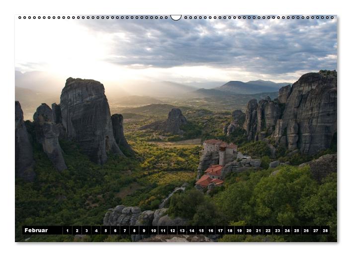 Metéora, Klöster zwischen Himmel und Erde (Wandkalender immerwährend DIN A2 quer) (CALVENDO Wandkalender 2013)