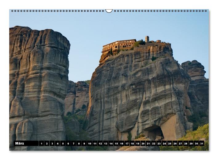 Metéora, Klöster zwischen Himmel und Erde (Wandkalender immerwährend DIN A2 quer) (CALVENDO Wandkalender 2013)