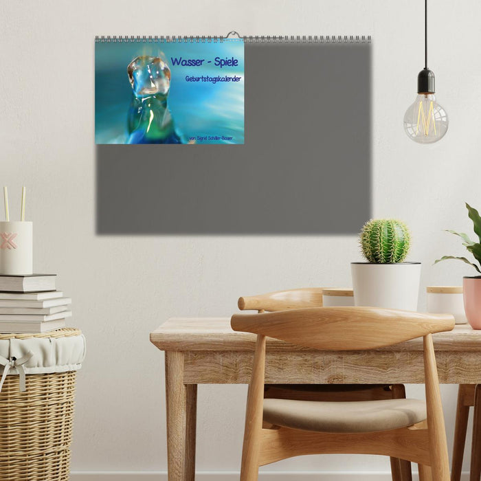 Geburtstagskalender "Wasser-Spiele" (Wandkalender immerwährend DIN A3 quer) (CALVENDO Wandkalender 0)