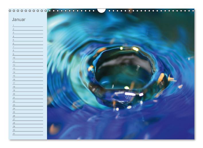 Geburtstagskalender "Wasser-Spiele" (Wandkalender immerwährend DIN A3 quer) (CALVENDO Wandkalender 0)