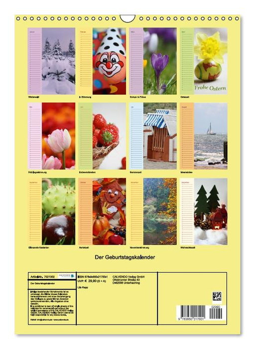 Der Geburtstagskalender (Wandkalender immerwährend DIN A3 hoch) (CALVENDO Wandkalender 0)