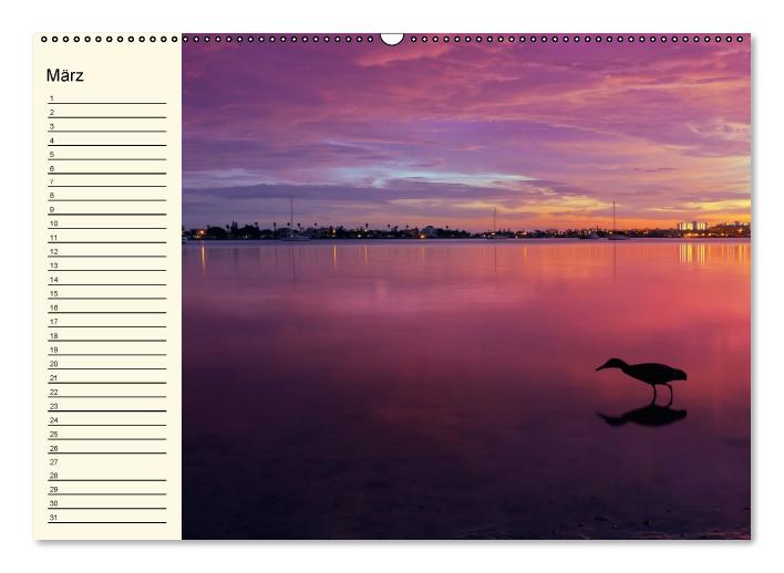 Immerwährender Geburtstagskalender – Beautiful Sunsets (Wandkalender immerwährend DIN A2 quer) (CALVENDO Wandkalender 0)