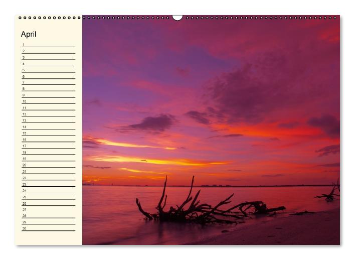 Immerwährender Geburtstagskalender – Beautiful Sunsets (Wandkalender immerwährend DIN A2 quer) (CALVENDO Wandkalender 0)