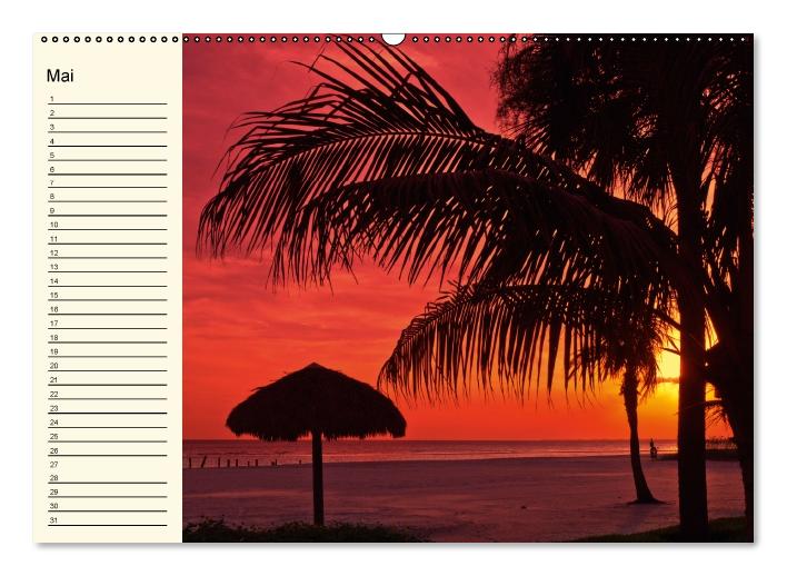 Immerwährender Geburtstagskalender – Beautiful Sunsets (Wandkalender immerwährend DIN A2 quer) (CALVENDO Wandkalender 0)