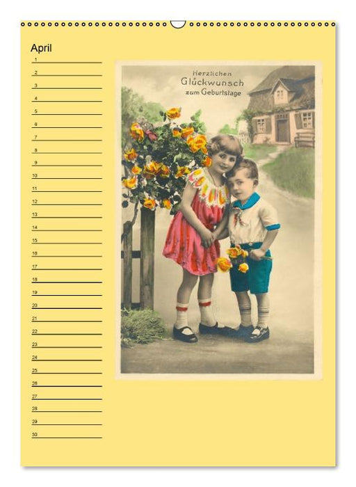 Glückwünsche von anno dazumal (Wandkalender immerwährend DIN A2 hoch) (CALVENDO Wandkalender 0)