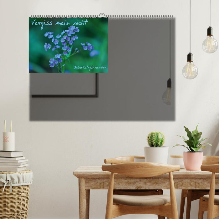 Vergiss mein nicht Geburtstagskalender (Wandkalender immerwährend DIN A2 quer) (CALVENDO Wandkalender 0)