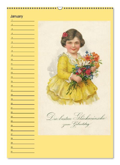 Nostalgic greetings (Wall Calendar perpetual DIN A2 Portrait) (CALVENDO Monthly Calendar 0)