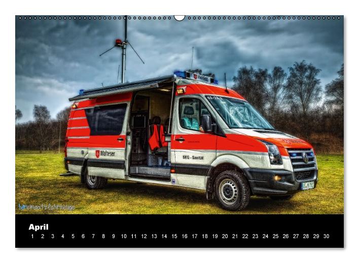 HDR Einsatzfahrzeuge (Wandkalender immerwährend DIN A2 quer) (CALVENDO Wandkalender 2014)