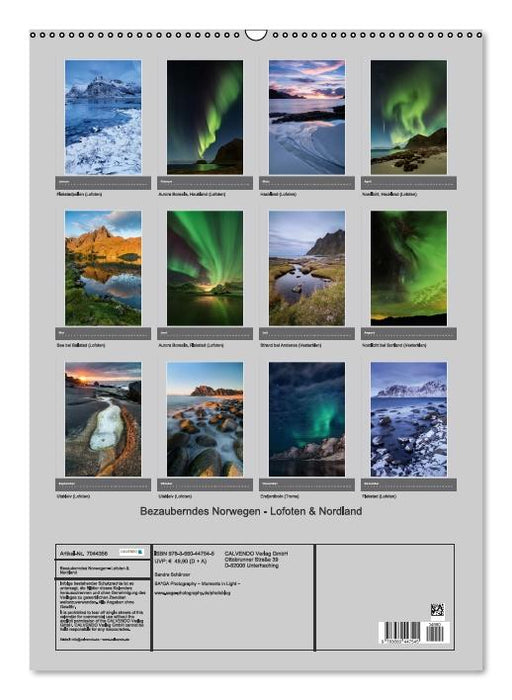 Bezauberndes Norwegen ~ Lofoten & Nordland ~ (Wandkalender immerwährend DIN A2 hoch) (CALVENDO Wandkalender 2014)