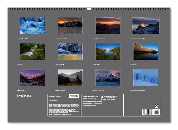 Switzerland (Wall Calendar perpetual DIN A2 Landscape) (CALVENDO Monthly Calendar 0)