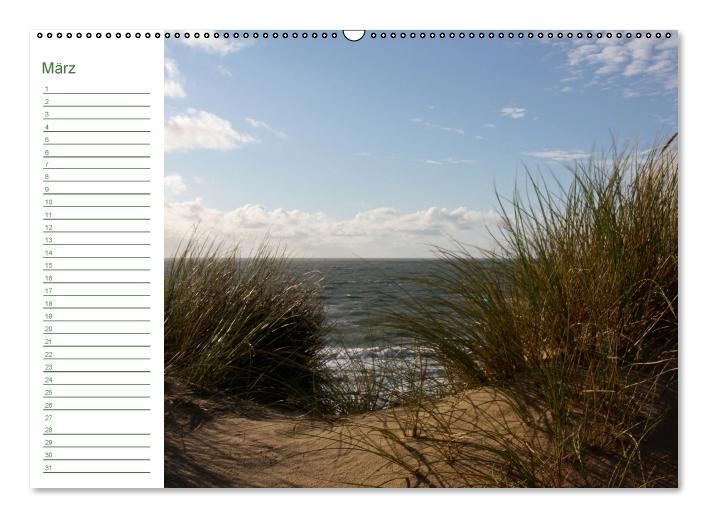 Sylter Dünen (Wandkalender immerwährend DIN A2 quer) (CALVENDO Wandkalender 2014)