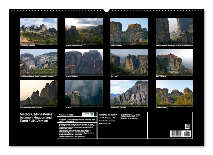 Metéora Monasteries between Heaven and Earth / UK-Version (Wall Calendar perpetual DIN A2 Landscape) (CALVENDO Monthly Calendar 2013)