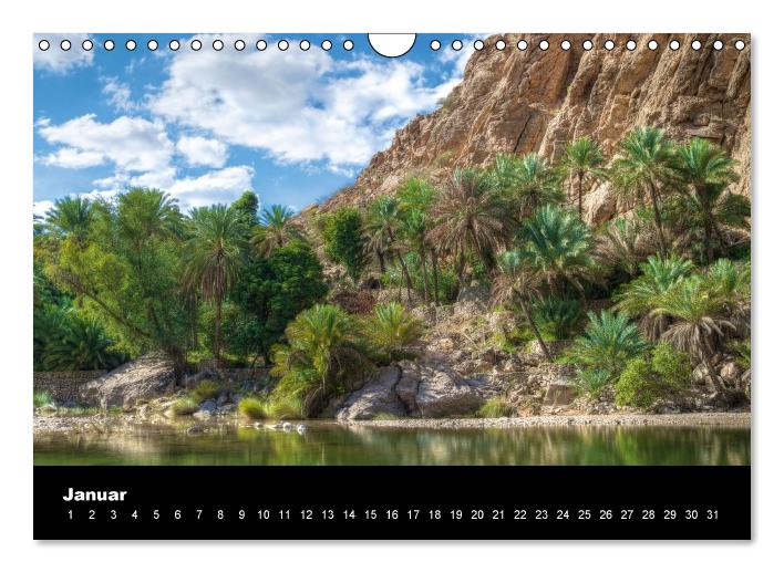 Landschaften im Oman (Wandkalender immerwährend DIN A4 quer) (CALVENDO Wandkalender 2014)