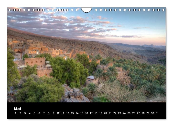 Landschaften im Oman (Wandkalender immerwährend DIN A4 quer) (CALVENDO Wandkalender 2014)