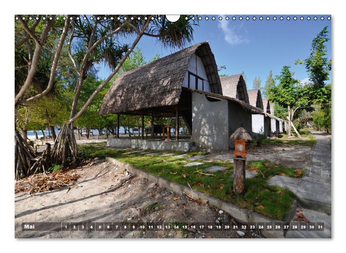 Gili Nanggu - Paradiesische kleine Insel (Wandkalender immerwährend DIN A3 quer) (CALVENDO Wandkalender 2014)