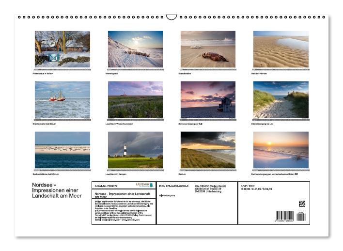 Nordsee - Impressionen einer Landschaft am Meer (Wandkalender immerwährend DIN A2 quer) (CALVENDO Wandkalender 2014)