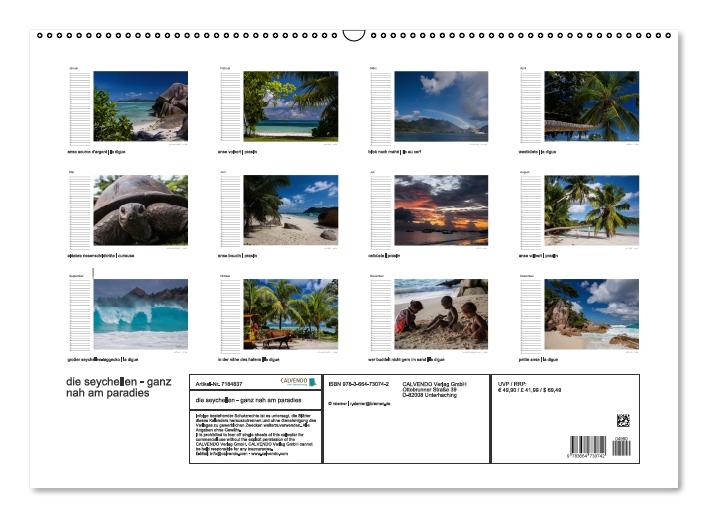 die seychellen - ganz nah am paradies (Wandkalender immerwährend DIN A2 quer) (CALVENDO Wandkalender 2016)