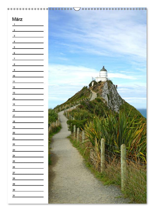 Natur pur in Neuseeland (Wandkalender immerwährend DIN A2 hoch) (CALVENDO Wandkalender 2019)