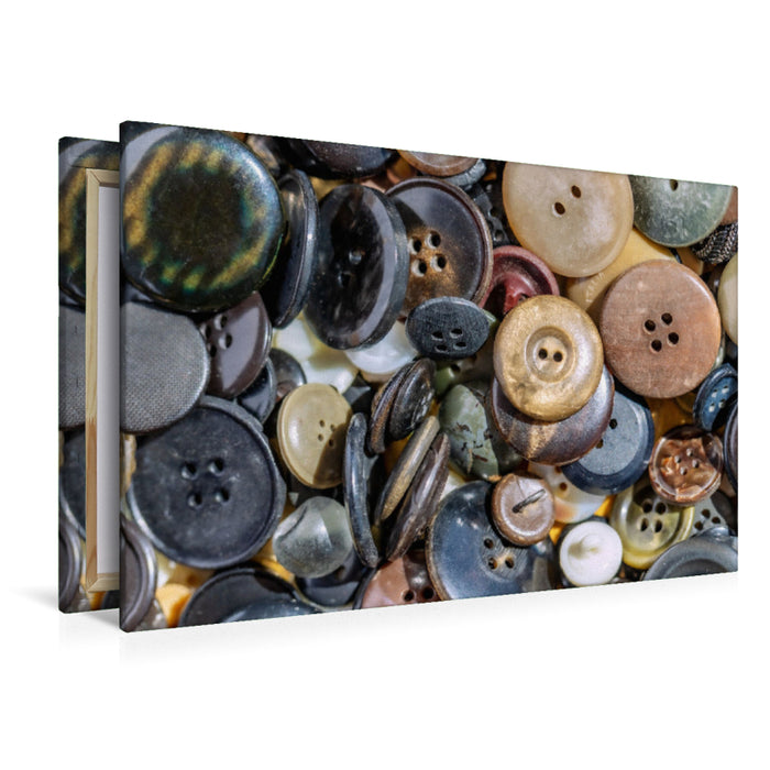 Premium Textil-Leinwand Knopfsalat