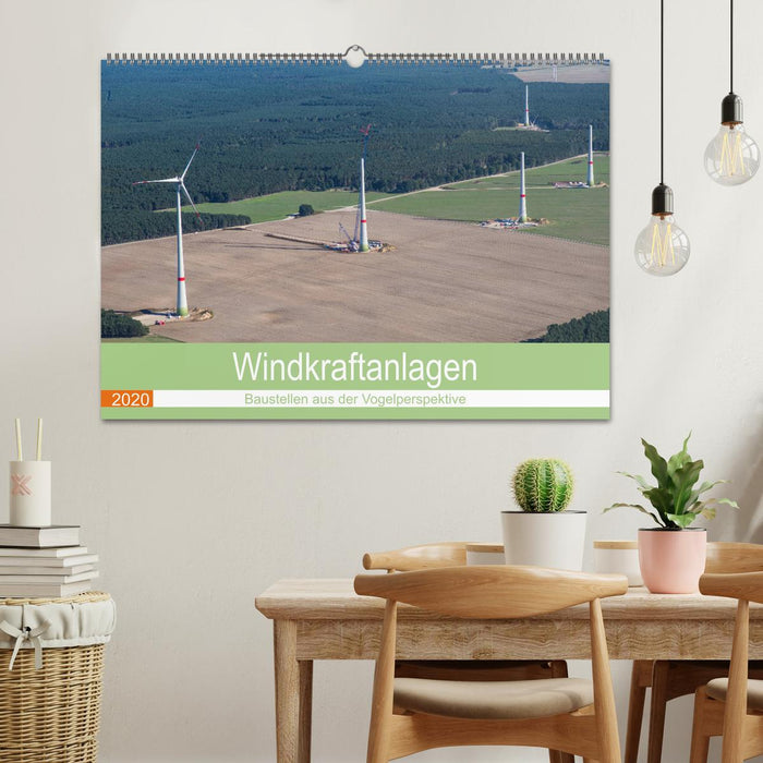 Windkraftanlagen - Baustellen aus der Vogelperspektive (CALVENDO Wandkalender 2018)