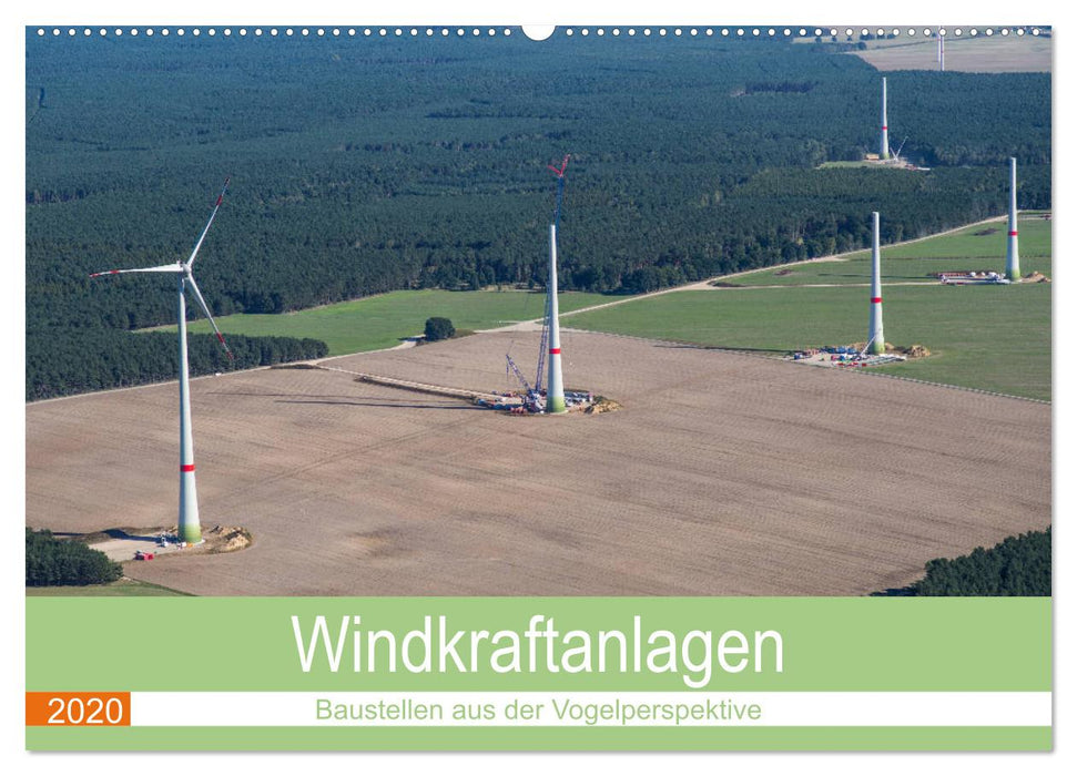 Windkraftanlagen - Baustellen aus der Vogelperspektive (CALVENDO Wandkalender 2018)