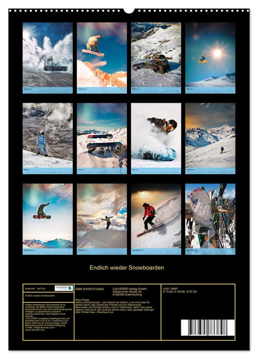 Endlich wieder Snowboarden (CALVENDO Premium Wandkalender 2021)